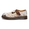 Dr. Martens T-Bar Couro Moda Versátil Sapatos Casuais Sapatos Femininos Castanho-Claro 32136482