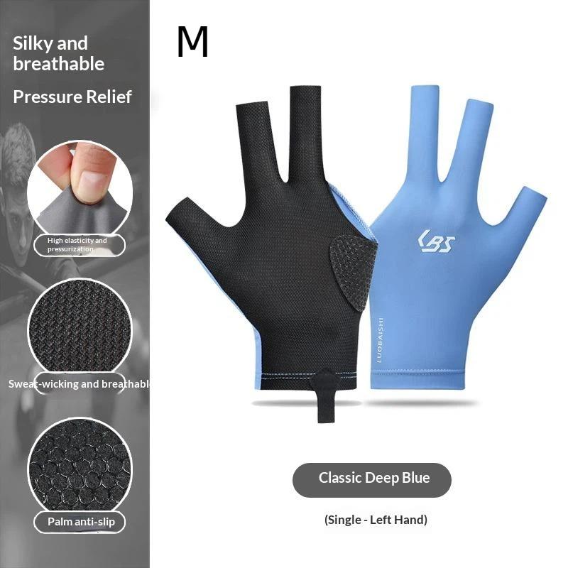 Left Right Hand Billiard Gloves 1PC Non-Slip Three Finger Open Design for Pool Enthusiasts