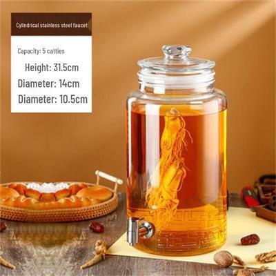 ZISIZ Glas-Braujarre mit ABS-Hahn