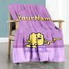 Wow! Wow! Wubbzy Personalized Name Blanket Gift Customizable Blanket Ultra-Soft Suitable for Bed Livingroom Sofa Office Chair for All Occasions
