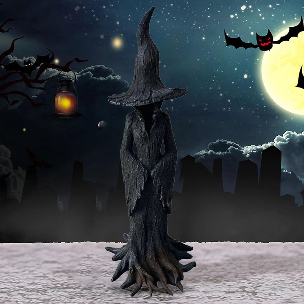 20/30CM Witch Statue Retro Gothic Magician Home Decoration Ghost Resin Figurine Ornament Halloween DecoratiWitch Decoron Supplies