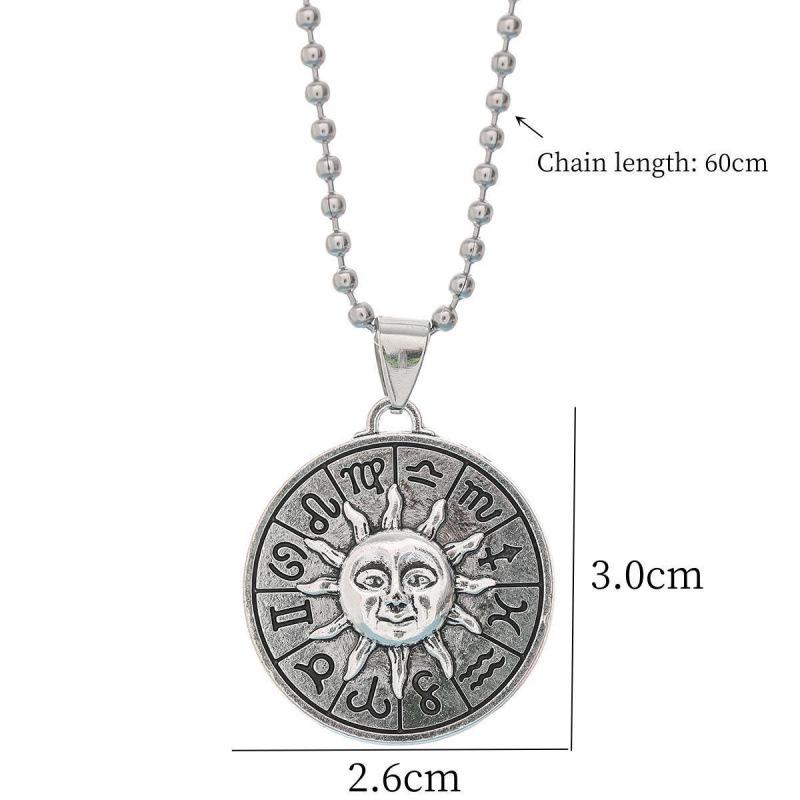 Necklace Pendant: Sun Moon Witchcraft Pagan Gothic Design