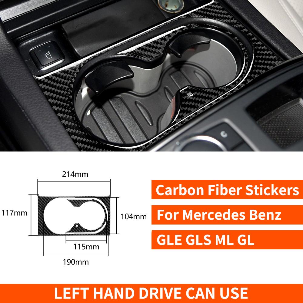 Für Mercedes Benz GLE W218 GLS ML X166 GL Zubehör Wasserbecherhalter Panel Rahmen Auto Carbon Fiber Cover Aufkleber Innen