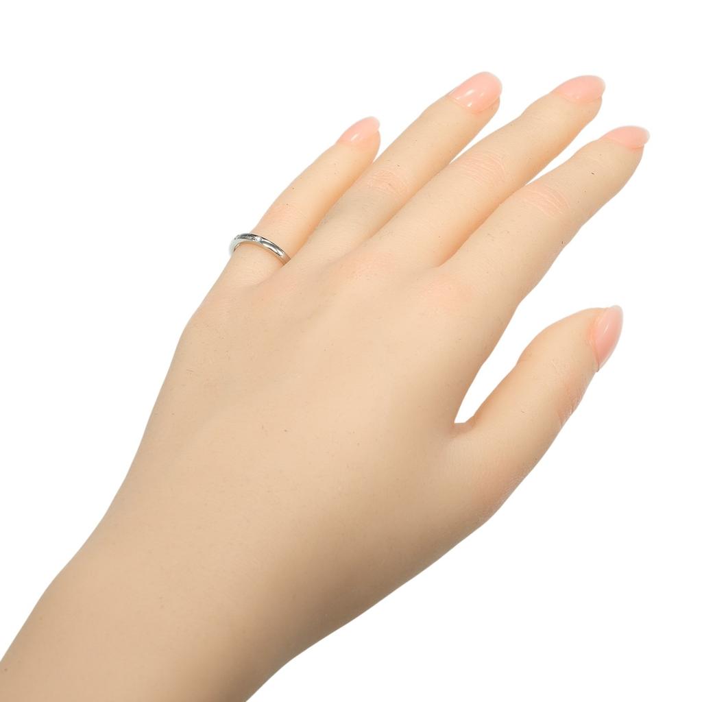CARTIER Ballerina curve Ring Pt950Platinum/diamond #4.1(US Size) 3g Women Used