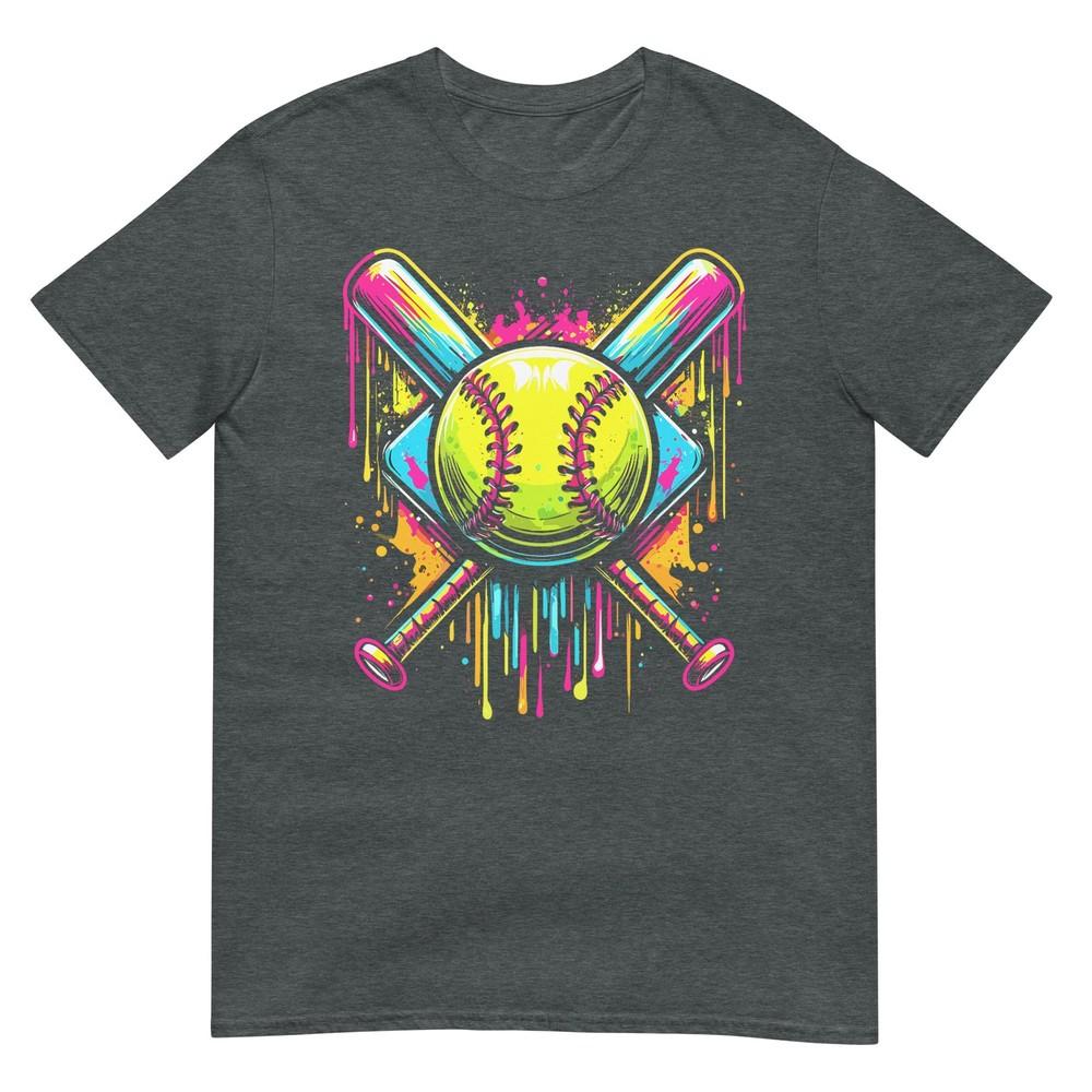 Softball Girl Ice Cream Softball Drip TShirt