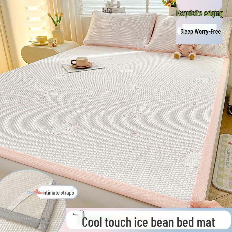 

Літній прохолодний матрац-топер з крижаного шовку: М яка, охолоджуюча простиня для комфорту з кондиціонером 150*200cm - Mat Only