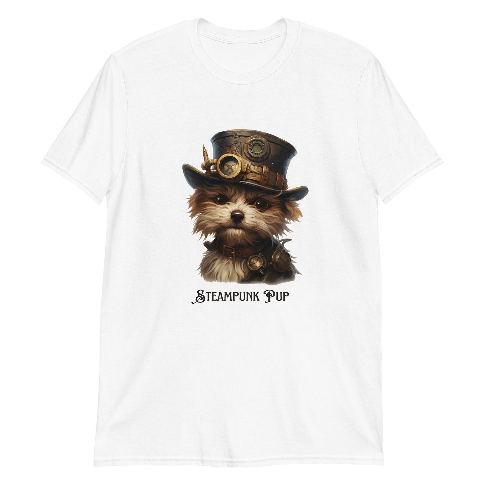 Steampunk Dog Art - Steampunk Pup T-Shirt Mens Womens Tees Top XL