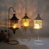 Iron Candle Stand Vintage Candle Holder Tabletop Ornament Hollow Metal Candlestick  Living Room