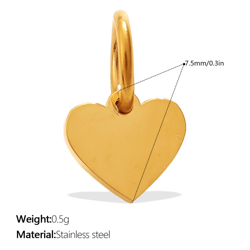 Vintage Fashion Diy Smiley Face Love Coconut Tree Pendant Stainless Steel Gold-Plated Various Jewelry Accessories