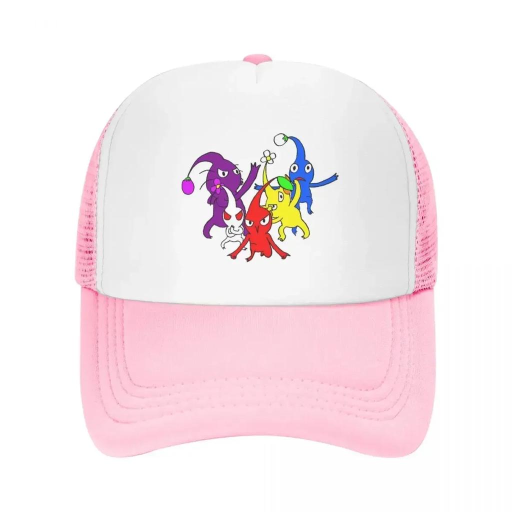 Pikmin Cap Fashion Casual Mesh Baseball Caps Adjustable Hat Hip Hop Summer Unisex Baseball Hats Polychromatic