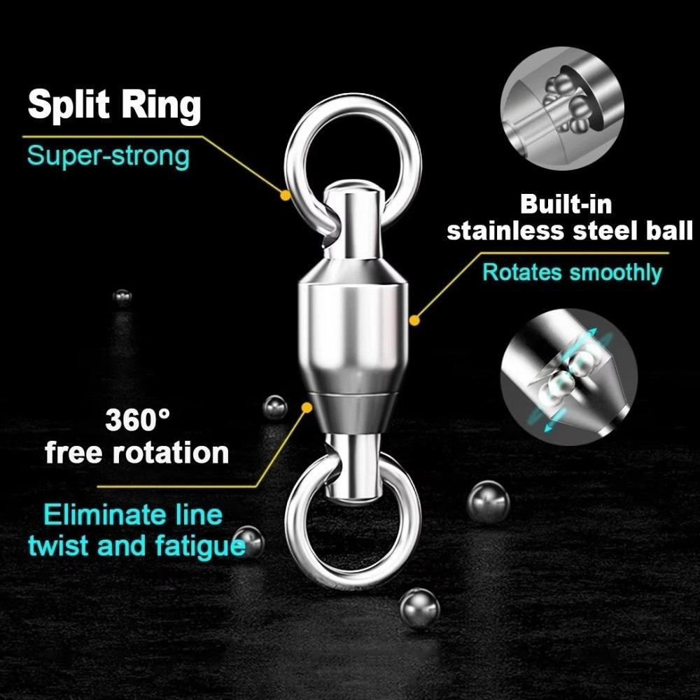 Rolling Swivel Fish Snap Swivels Stainless Steel Fishing Connector  Fishing Lures