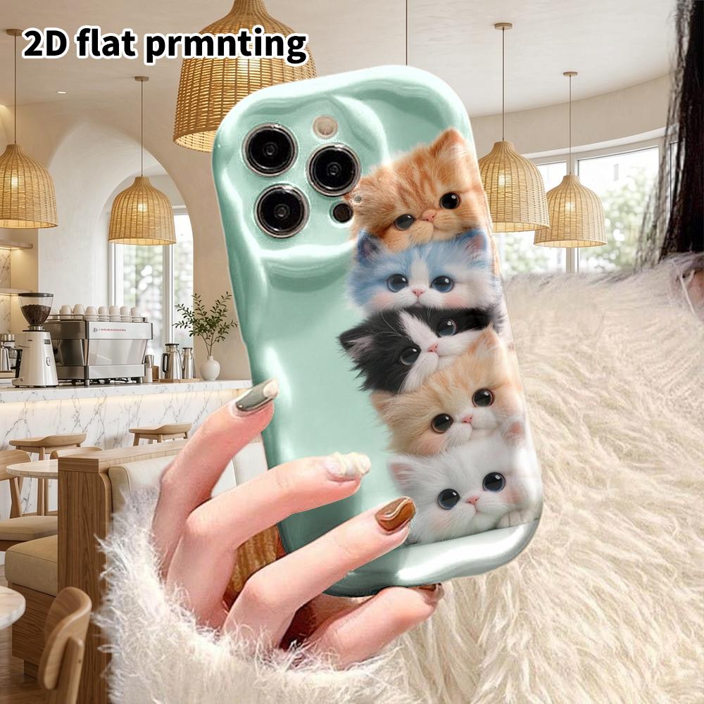 Phone Case: 2D Flat Design Suitable for iPhone 18 17 16 15 14 13 Pro Film Protective Case, Couple Style, Stackable Fun, Christmas and Halloween Gifts