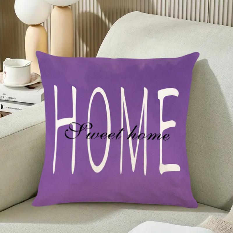 Nordic Spring Lavender Print Home Decor Pillowcase Bedroom Living Room Sofa Decoration Polyester Cushion Cover With Zipper