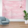 Pink Cloud Tapestry for Bedroom Decor, Aesthetic Home Decorations for Backdrop, Cute White Heaven Sky Tapestries, Wall Hanging