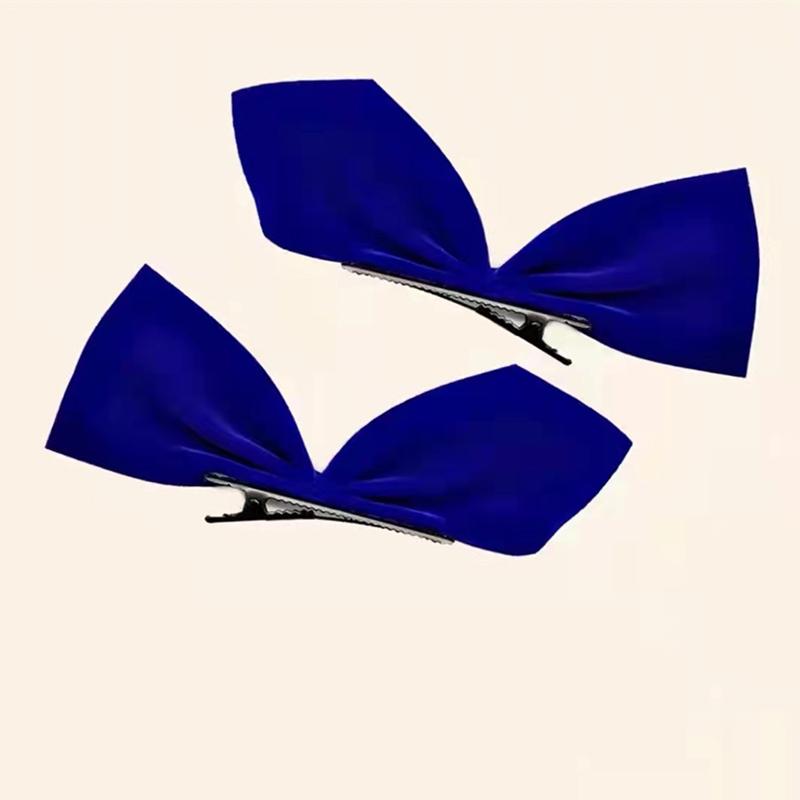 Lystrfac Korean Long Ribbon Bow Hairpin for Women Girls Hairclip Bangs Hairgrips Cute Back Head Top Clip Hair Accessories