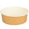 Shixun Round Kraft Paper Takeout Bowls with Lids, 1100ml (100 Sets)