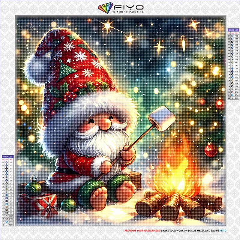 Diamantové malování Nové 2024 Vánoce Santa Claus 5D DIY Plná diamantová mozaiková umělecká kreslená trpasličí výšivka Domácí dekorace quadro