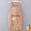 New Breathable Flower Kitchen Apron Cotton Korean Style Cooking Smock Wear-resistant Chef Apron for Women Girl