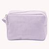 Seersucker Travel Organizer Zipper Closure Makeup Pouch Portable Large Make Up Organizer Waterproof Nylon for Women Girls Purse
