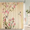 Waterproof Polyester Fabric Shower Curtains Japanese-Style Printing Bathroom Curtains For Home Decoration Curtain