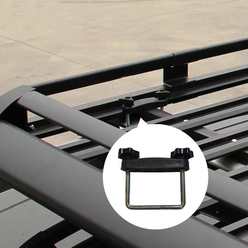 Roof Rack Clamps Luggage Rack Accessories Tools Roof Box U-Bolt Clamps Metal U-Bracket Clips With Lock Nuts Detachable Bar