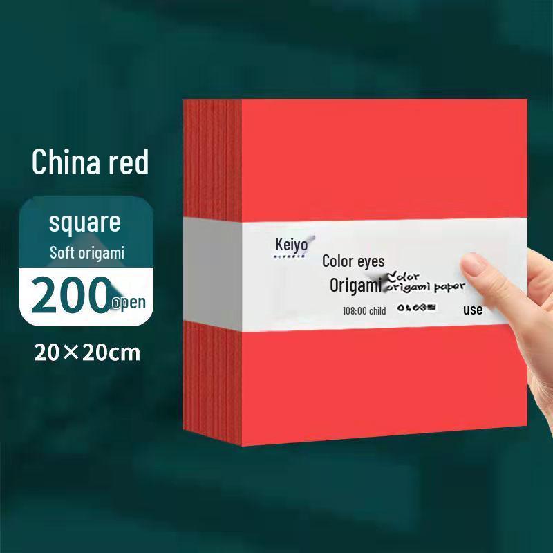 A4 Chinese Red Origami Handmade Paper for Window Decoration