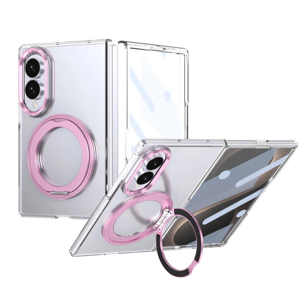 For Samsung Galaxy Z Fold 8 Case Protective HD Transport 360 Rotation Ring Holder Full Cover with film Mobile Phone Back Cover