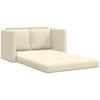 Floor Sofa with Sleeping Function Cream 112 x 174 x 55 cm Artificial Leather