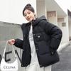Autunno Inverno Addensare Caldo Parka Donna Casual Tasca grande Tinta unita Cappotto allentato con cappuccio Giacche imbottite in cotone Capispalla