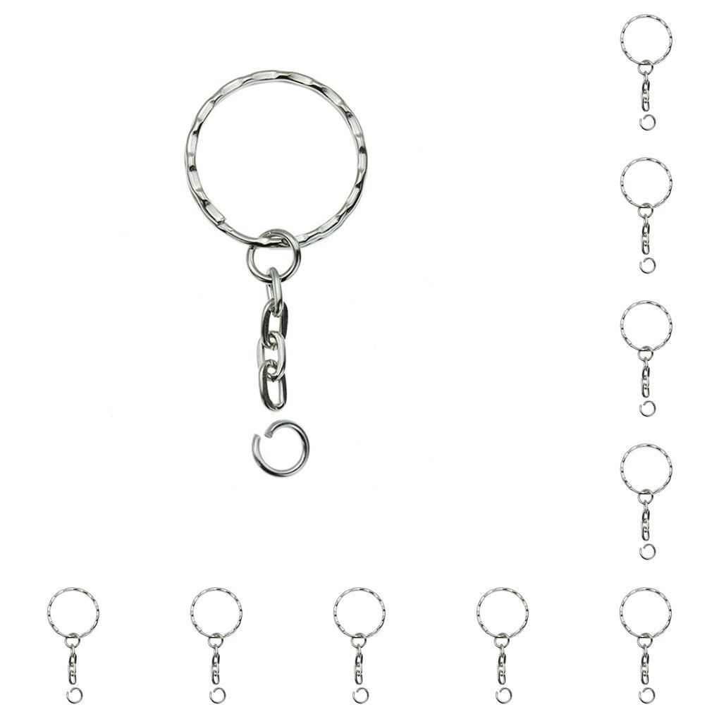 Key Chain Rings Screw Locking Hook Metal Link Ple Long Round Hanging Loops Tag Decoration Keepers Jewelry Accessories