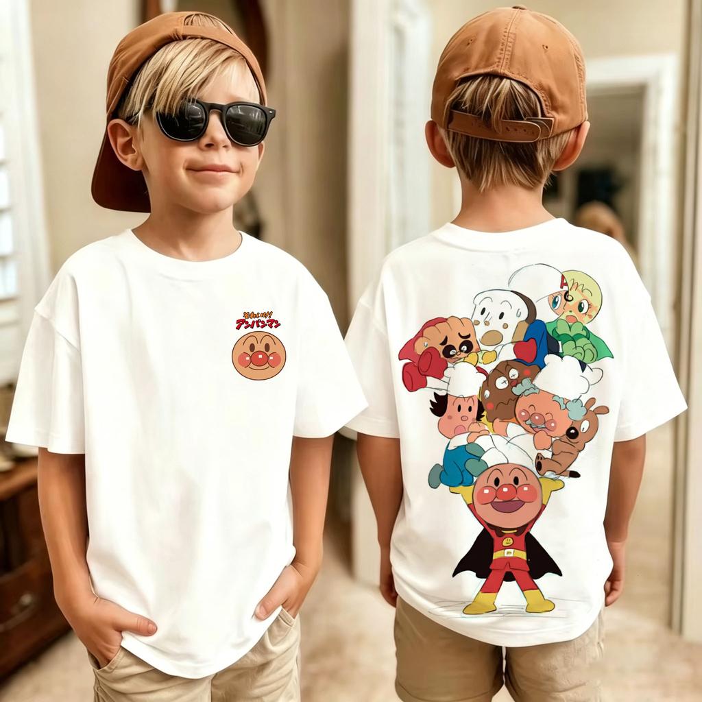 Anpanunisex Anime Unisex Unisex Child Short Sleeves TShirt ParentChild Summer Casual Graphic Y2k Clothes New Arrival Tee Tops