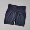 Høy midje Yoga Sportsshorts Ensfarget Slankende Løpeshorts Ensfarget Rynkete Hoftehevende Shorts