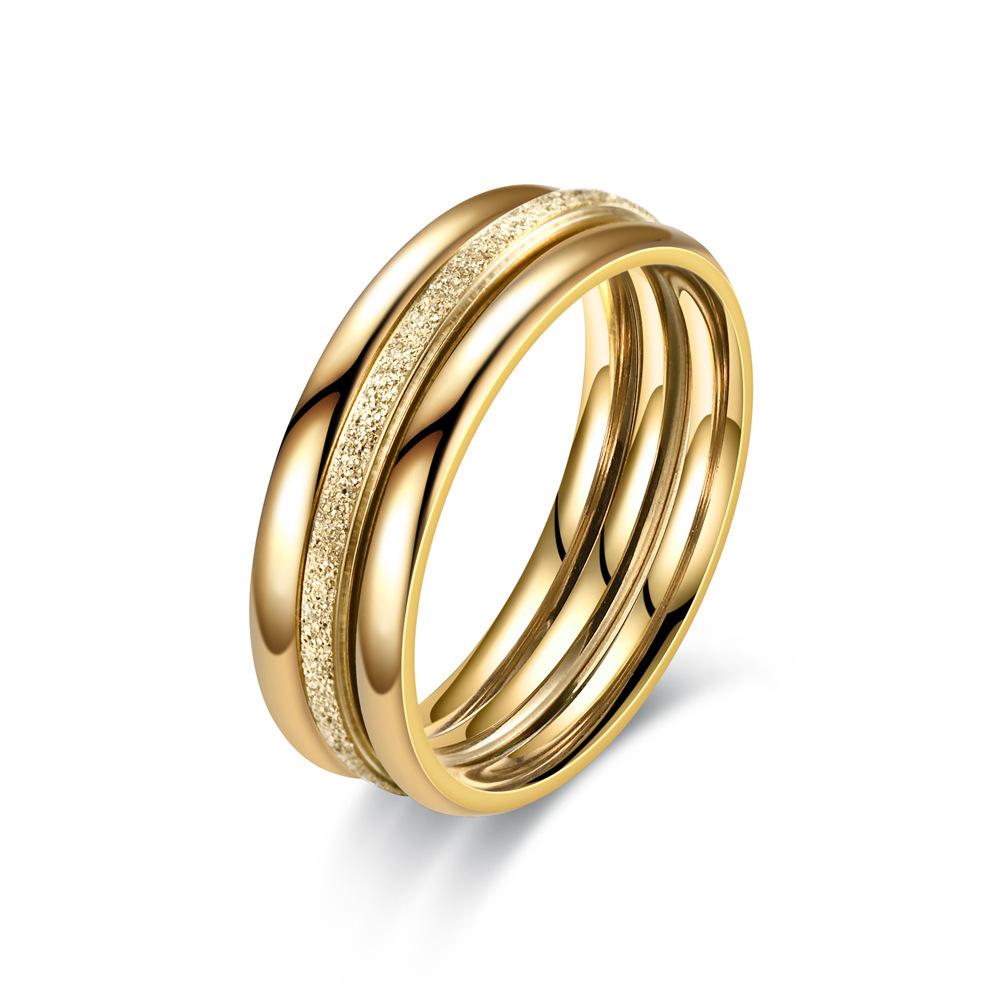 

1 шт. Модное классическое кольцо «Три жизни, три мира, три цвета» с матовым покрытием для мужчин и женщин 12 золотой