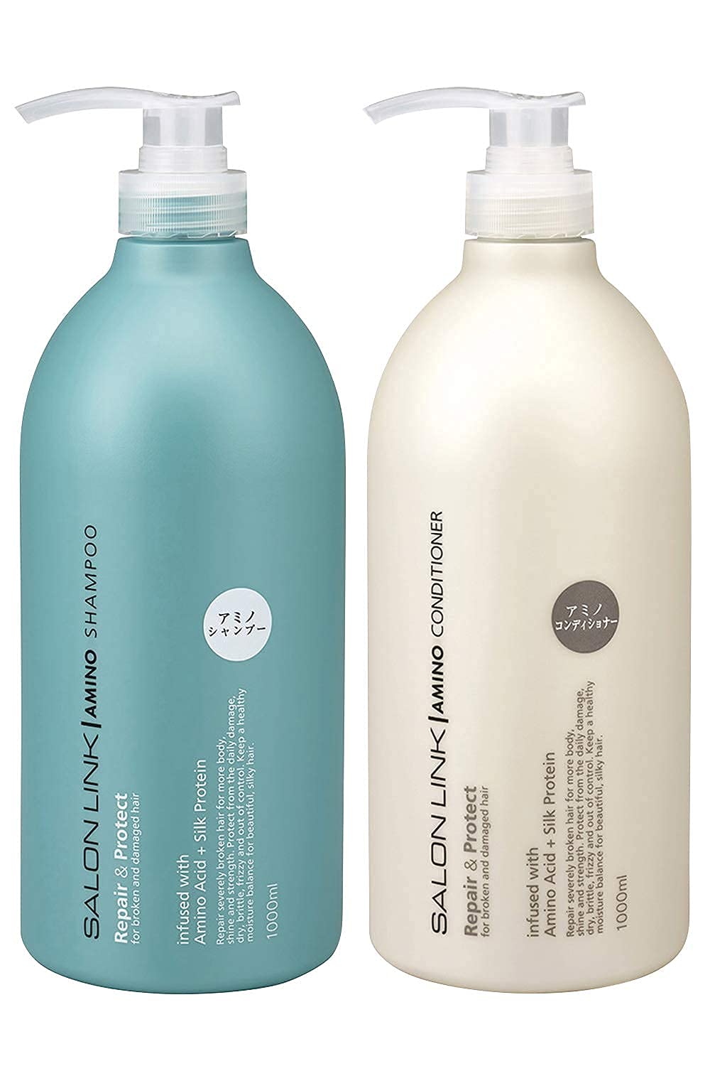 

Шампунь и кондиционер Salon Link Amino Luxurious Laureth Высокобезопасный Большого объема Набор 1000 мл, На основе кислоты, Формула, Без сульфатов, Без силиконов,