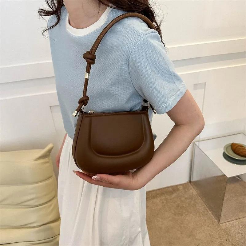 WTEMPO Genți Simple Monocrome Casual din Piele Sintetică cu Un Singur Umăr pentru Femei, Genți de Mână cu Fermoar de Mare Capacitate