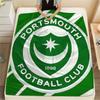1PC Portsmouth Football Club Patterned Flannel Blanket Suitable For All Seasons for Home Decor Warmth and Comfort Gifts Holiday Present