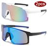 Protective Glasses 2pcs Women Men Large One Piece Sun Glasses Outdoor Cycling Wrap Around Sunglasses Colorful Glasses UV400