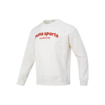 Color Block Letter Print Casual Crew Neck Long Sleeve Sweatshirt Men Sweatshirt White Red 625312-65