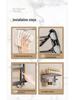 Vier-Saugnapf-Stanzfreier Wandmontage-Klappbarer Badezimmer-Handtuchhalter & Ablage