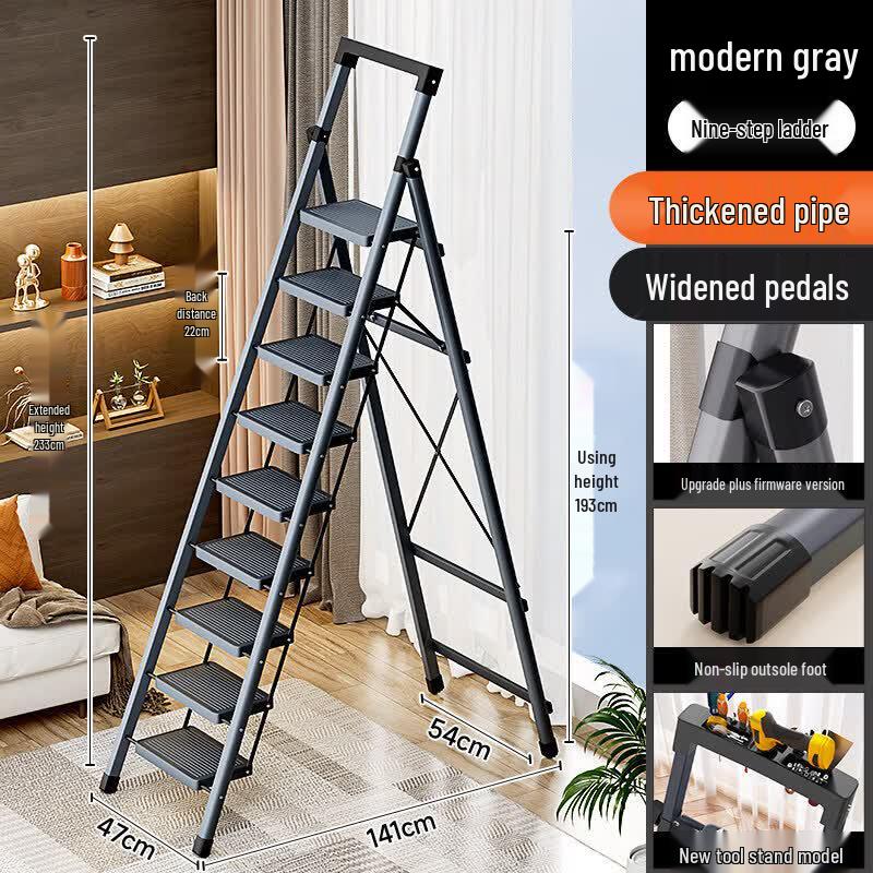 JINGGENG Multi-functional Heavy-Duty Folding Stepladder