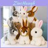 Realistic Long-eared Bunny Stuffed Animal Lovable White Plush Toy For Kids