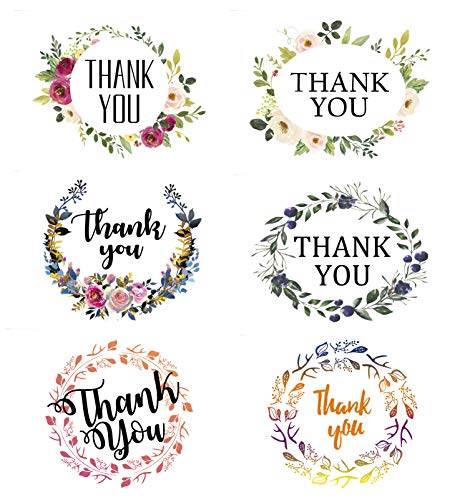 Darling Souvenir Floral Wreath Thank You Card Blank Greeting Card With White Envelopes