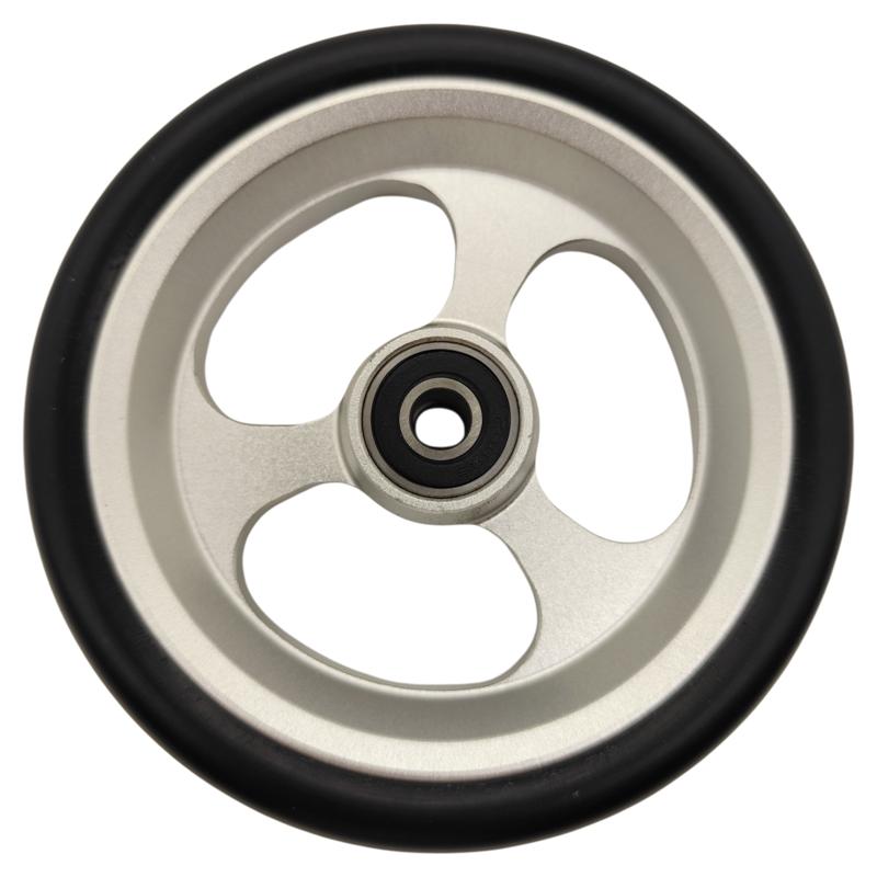 5 Inch Wheelchair Front Wheel Accessories Aluminum Alloy Lightweight Flexible Pu Solid Tire