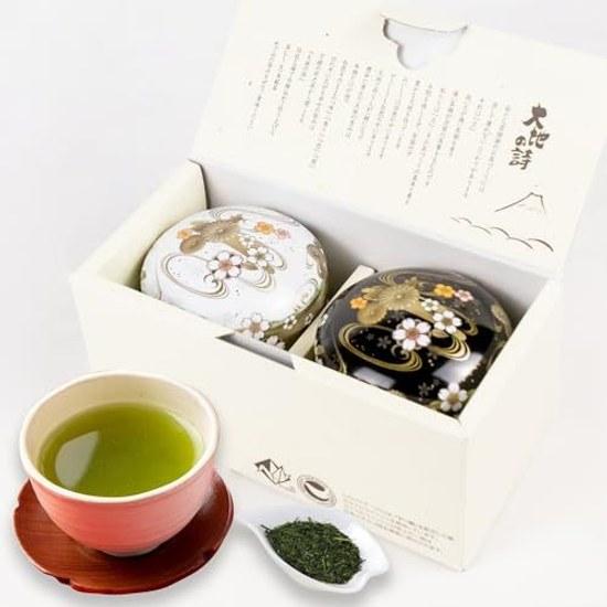 Arahataen Japanese Tea Gift Kikusui Can 80g2 Bottles Boxed Suzuko Set Shizuoka Prefecture Green Deep Steamed Leaves Present Makinohara Good Luck Item
