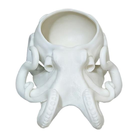 3D Printed Octopus Desk Organizer, Dark Aesthetic Octopus Sculpture, Cute Tentacle Storage Container, Unique Birthday Gift, Vanity Entryway Decor белый