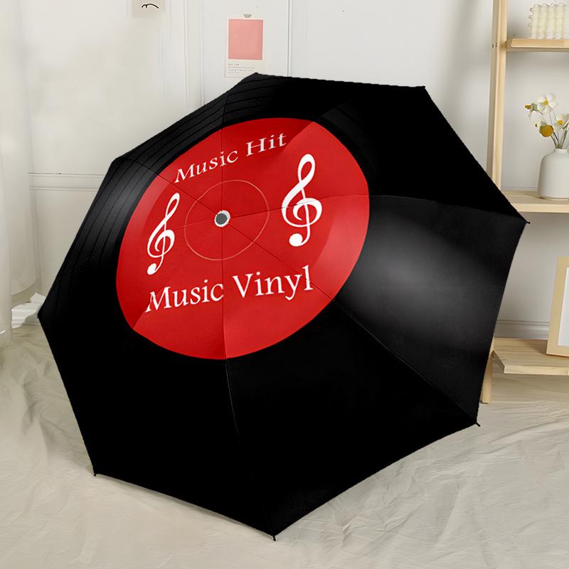 Music Themed Automatic Folding Umbrella Compact Lightweight For Outdoor Adventurest109