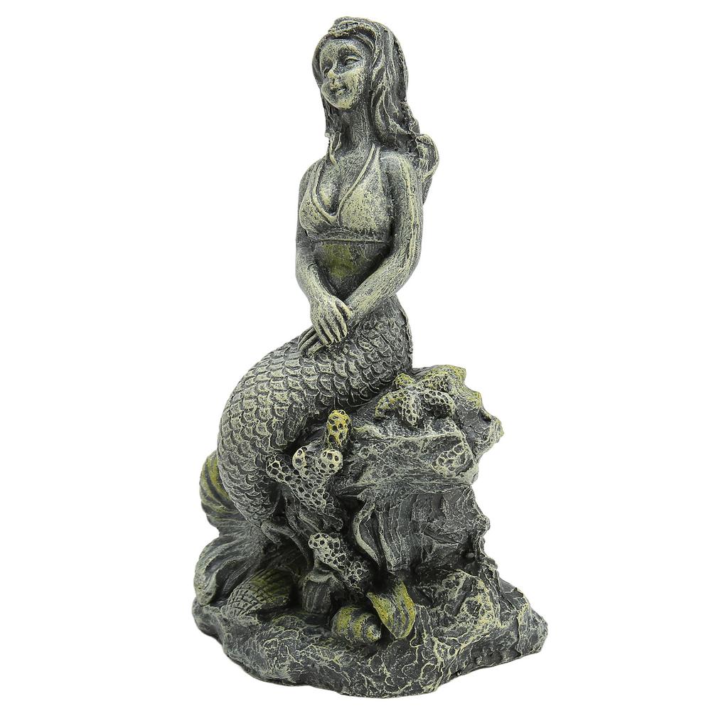 Aquarium Mermaid Statue Safe Resin Beautiful Fish Tank Mermaid Decor for Aquarium Decorations