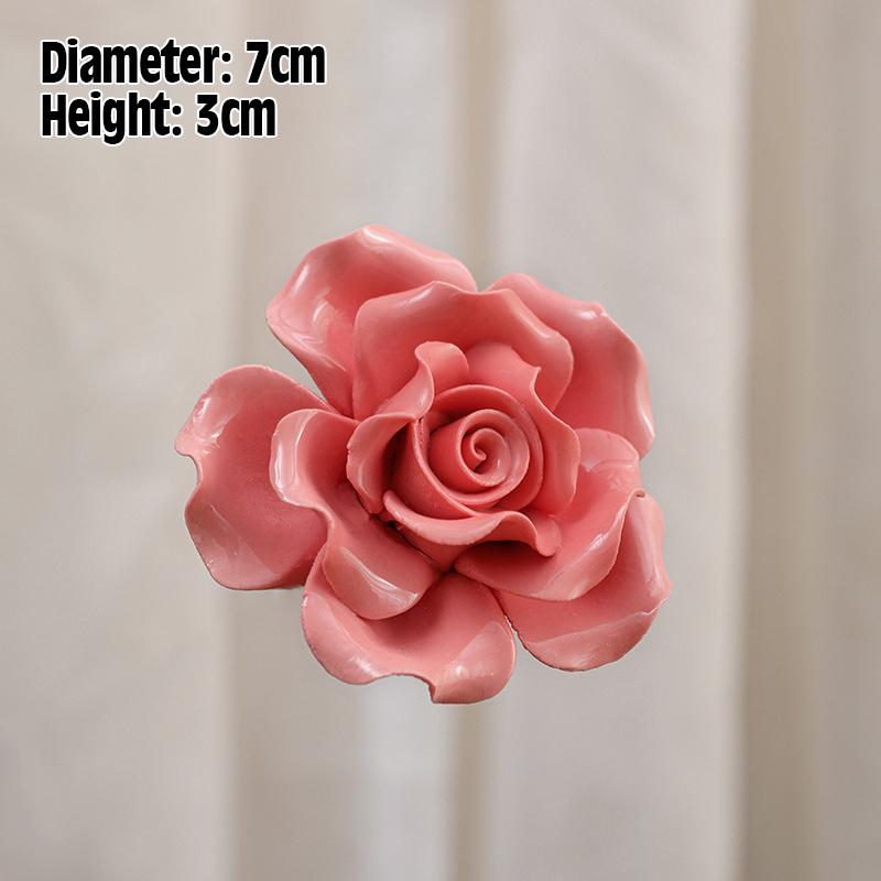 Artificial Flower Ceramic Handmade Fake Flower Art Floral Home Decor Wedding Party Prop Festivity Occasion Valentine's Day Props