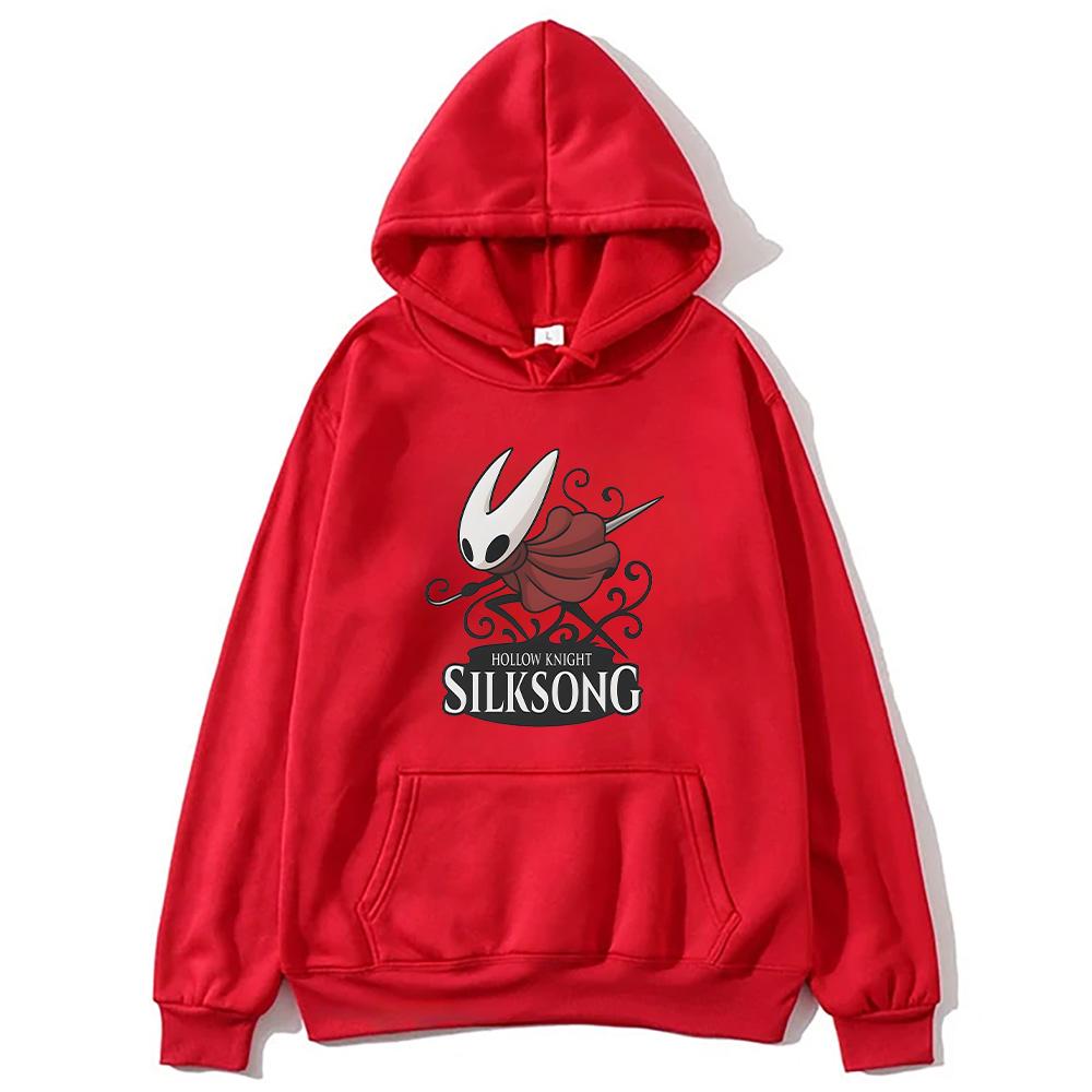 Hollow Knight Silksong Grafisk Hettegenser Herre Dame Mote Oversized Sweatshirts Hollow Videospill Fan Pullovere High Street Hettegenser