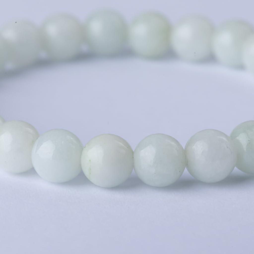 13cm White Itoigawa Natural Jadeite Japanese National Jomon Power Stone Jadeite Workshop Special Paulownia Wood Quality Certificate ABR0882 (6mm